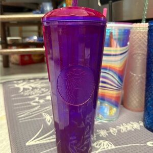 Purple Starbucks Tumbler with Straw